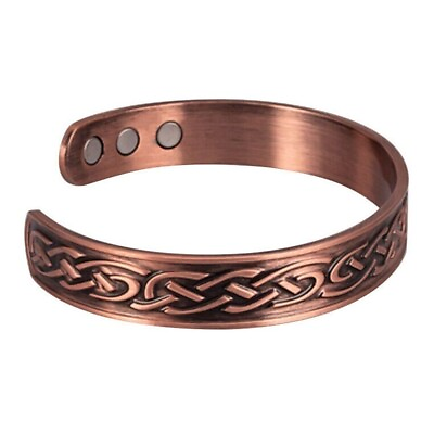 #ad Mens Copper Bracelets Viking Pattern 99.9% Pure Copper Magnetic Bracelet Gifts $13.22
