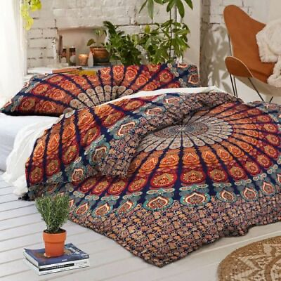 #ad Mandala Bedding Set Duvet Doona Double Quilt Cover Indien Hippie Gypsy Cotton $46.13