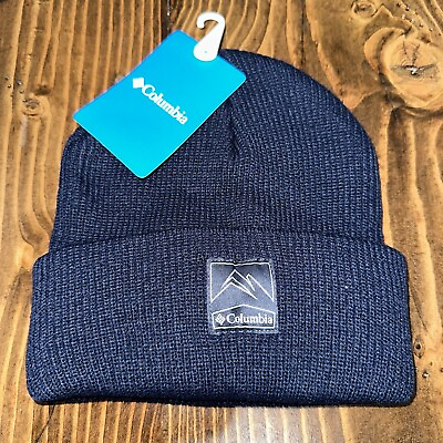 #ad NWT Columbia Whirlibird Unisex One Size Cuffed Beanie Navy Blue $8.99