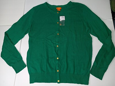 #ad Joe FRESH Green Cardigan Sweater Women#x27;s Large NWT *READ DESCRIPTION* $24.95