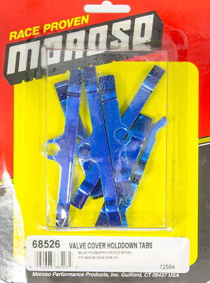 #ad Moroso for Chevrolet Big Block Valve Cover Hold Downs Steel Blue Powder Coat $51.20
