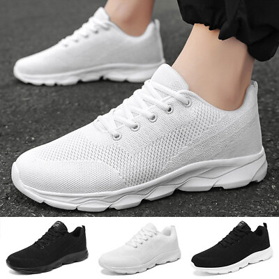 #ad Outdoor Men Running Shoes Breathable Unisex Sneakers Mesh Lace Up Training Shoes $26.99