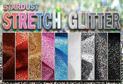 #ad Stretch Glitter Stardust Crafting Vinyl Fabric 54quot; Wide Sold By The Yard $6.99