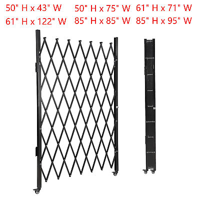 #ad Single Double Folding Security Door Flexible Expandable Fence Gate With Wheels $113.99