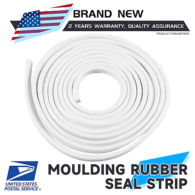 #ad 20FT Auto Door Edge Guard Moulding Trim Rubber Edge Strip Seal Protector White $10.27