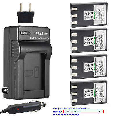 Kastar Battery AC Charger for NB 1L NB 1LH CB 2L amp; Canon PowerShot S200 Camera $6.99