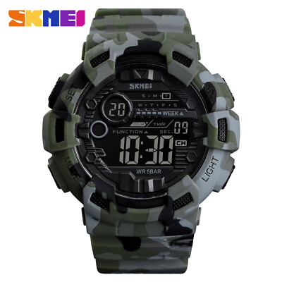 #ad SKMEI Men Sport Watches Countdown Digital LED Electric Wateproof Student Watch $6.32