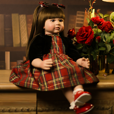 #ad 24#x27;#x27; Reborn Baby Dolls Soft Vinyl Silicone Girl Toddler Newborn Dolls Xmas Gifts $53.19