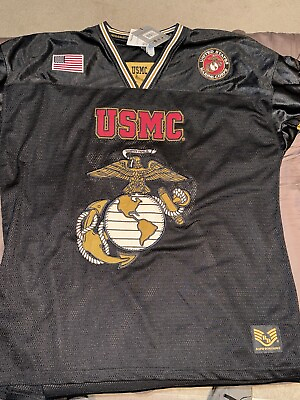 #ad JWM U.S. Marines Corp Embroidered Football Jersey Size XL USMC Semper Fi $30.00