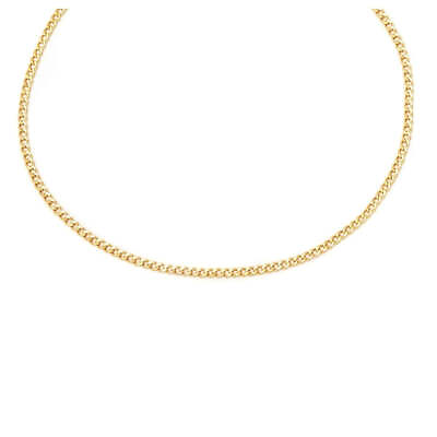 #ad Pori Jewelry YG 2.0mm Cuban Curb Link Necklace 16 30 Yellow White Or Rose Gold $270.99
