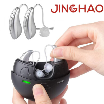 #ad Pair Rechargeable Hearing Aids Digital Chip Hearing Amplifier Noise Reduction US $67.44