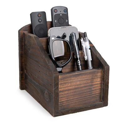 #ad TV Remote HolderWooden Remote Control Caddy3 Slot Office Supply Organizers... $34.55
