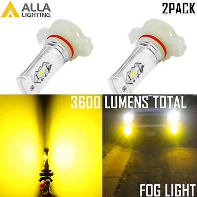 #ad Alla Lighting PSX24W 2504 LED Driving Fog Light DRL Bulb 3000K Golden Yellow VS $19.99
