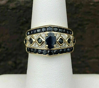 Dazzling Oval Cut Black Stone Women#x27;s Unique Engagement Excellent Handmade Ring $116.00