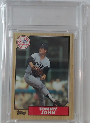 Topps 1987 236 Tommy John Yankees Baseball Card Slab NM MT $2.09