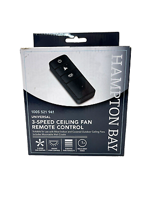 #ad Hampton Bay 3 Speed Universal Ceiling Fan Remote Control New $29.95