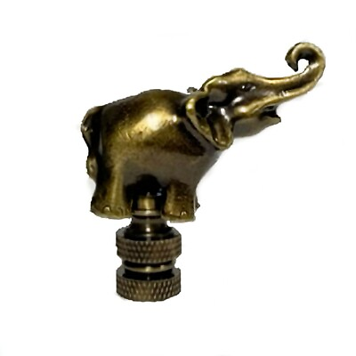 #ad ELEPHANT LAMP SHADE FINIAL ANTIQUE BRASS #1A $11.90