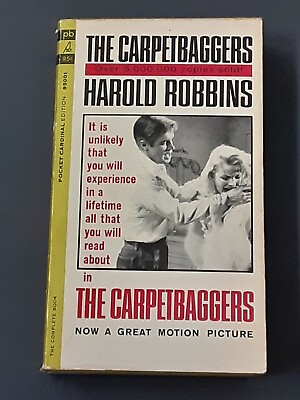 #ad 1964 Pocket Cardinal Book 950001 paperback THE CARPETBAGGERS by Harold Robbins $12.99