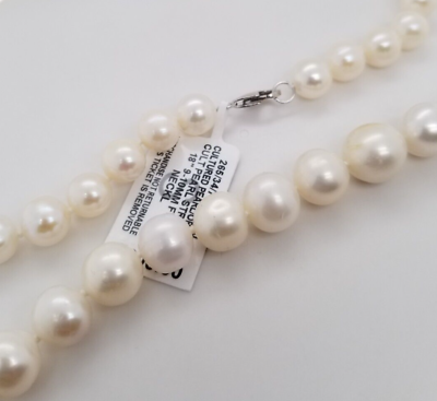 #ad Cultured Pearl Opaque 9 10mm Pearls 18 inches $97.87