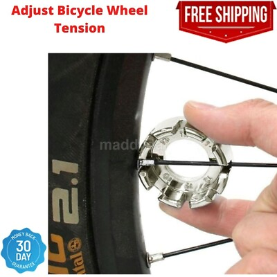#ad Bicycle Spoke Wrench Hard Steel 8 Way Bike Rim Truing Tool Adjust wheel Spokes $10.58