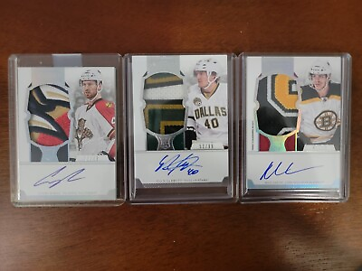 #ad 2012 2013 PANINI DOMINION NHL LOT OF 3 PATCH AUTO CARDS #1 $85.00