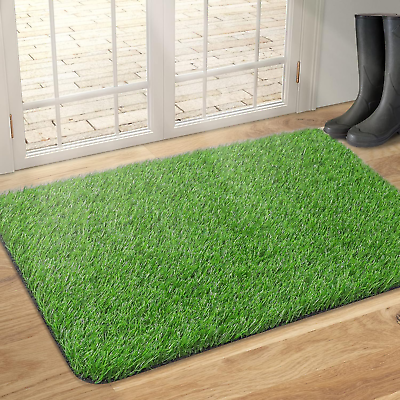 Artificial Grass Door Mat Thick Turf Grass Indoor Outdoor Rug Perfect for Entr #ad $29.99