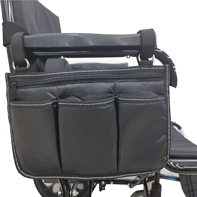#ad New Wheelchair Side Organizer Storage Bag Wheelchair Accessories with Cup Holder $15.99