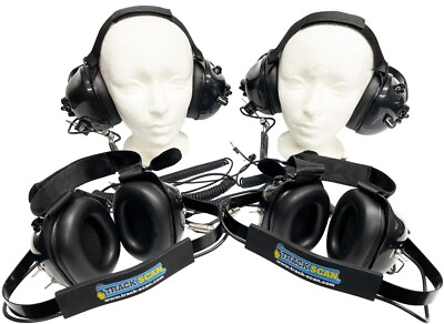 2 TRACK SCAN Linkable NASCAR Racing Scanner Headsets Two Way Talk Intercom NEW $224.99