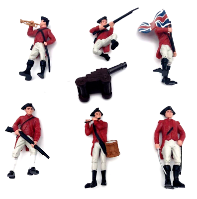 #ad British Soldiers Battle Action Toy 3.5quot; Figures Collectibles 7pcs T01 $65.50