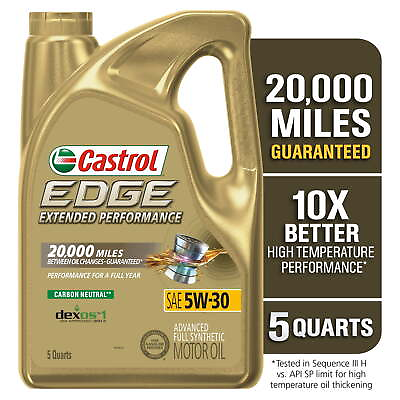 #ad Castrol EDGE Extended Performance 5W 30 Advanced Full Synthetic Motor Oil 5 QT $28.19