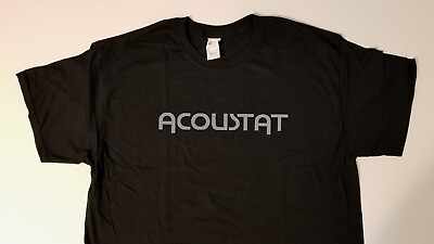 #ad Acoustat speakers gray on black classic style t shirt $15.95