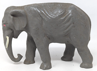 #ad Vintage MCM J H Miller Wax Plastic African Safari Elephant Animal Figure Toy A24 $39.99