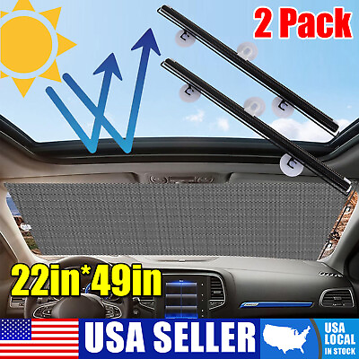 #ad Front Car Retractable Windshield Sun Shade Visor SUV Window Folding Block Cover $17.99