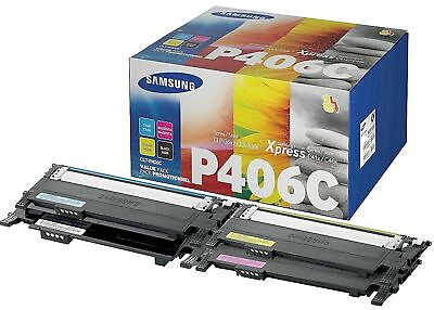 #ad NEW Samsung CLT P406C Toner Cartridge VALUE PACK Cyan Magenta Yellow Black Print $56.95
