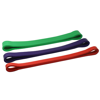 Set of 3 Heavy Duty Resistance Band Loop Exercise Yoga Workout Power Gym Fitness $8.95