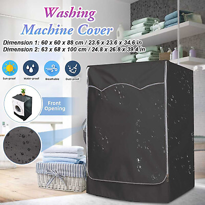 Waterproof Sunscreen Dustproof Washing Machine Cover For Front Load Washer Dryer $17.59