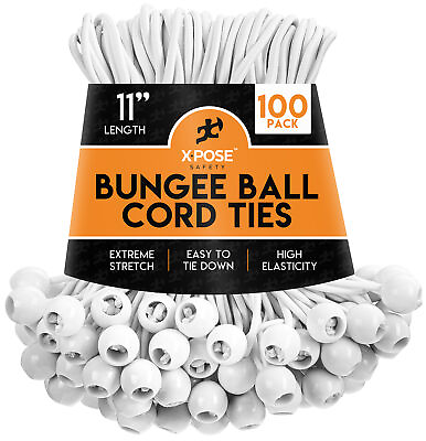 #ad 11quot; White Ball BUNGEE Cord Tarp Bungee Tie Down 100 Pack $52.49
