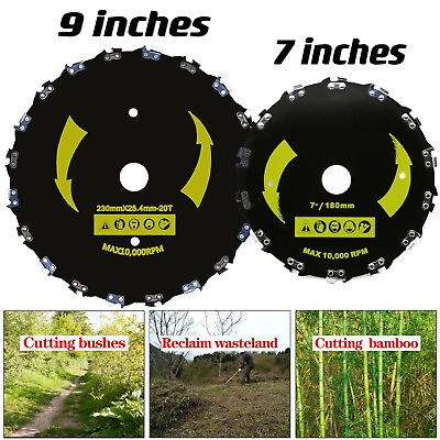 #ad 7#x27;#x27;or 9#x27;#x27; Chainsaw Tooth Saw Blade For Brush Cutter amp; Weed Eater Trimmer Head $15.86