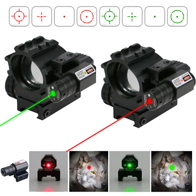 #ad Red Green Dot Sight Reflex Scope Holographic Laser 20mm Picatinny Rail Mount USA $34.78