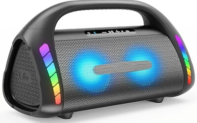 #ad Portable Wireless Bluetooth Speaker100W with Deep Bass LED lights power bank $100.00