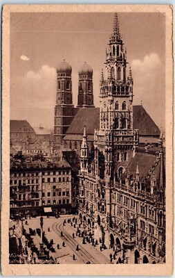 #ad Postcard City Hall with Frauenkirche Munich Germany $3.46