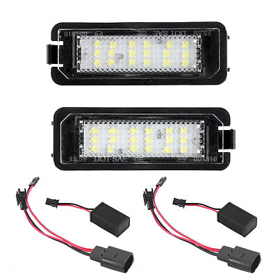 2pcs License Plate Light Durable Replacement Xenon White Led License Plate Light $11.48