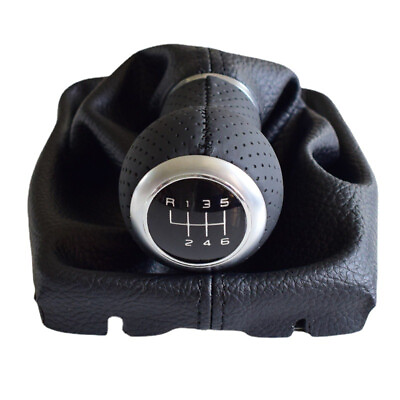 6Speed Black Gear Shift Knob Gaiter Boot For Audi A4 B8 08 15 VW Passat CC 09 10 $52.25