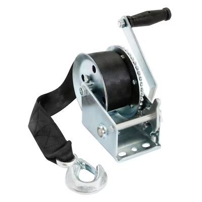 #ad NEW 1500 Lb. 2 In. X 20 Ft. Manual Trailer Winch $60.15