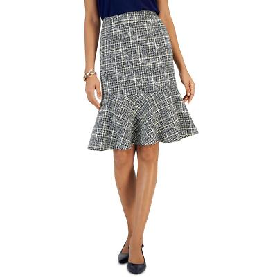 #ad Kasper Womens Tweed Flounce Suit Separate Pencil Skirt BHFO 4351 $17.99