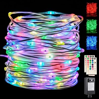 #ad HAHOME 66Ft Color Changing Outdoor String Lights 200LED Waterproof Rope Lights P $47.33