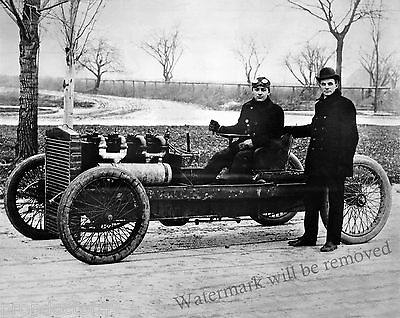 #ad Barney Oldfield amp; Henry Ford Race Car #999 Year 1903 8x10 Photo $12.95
