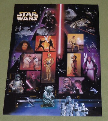 One sheet of STAR WARS Character Anniversary Set US # 4143 amp; One of YODA # 4205 #ad $23.00