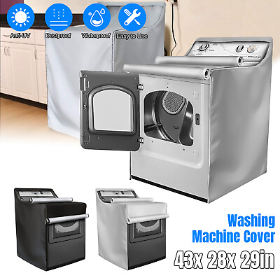 Washing Machine Cover Waterproof Washer Cover Fit For Front Load Washer Dryer $18.98