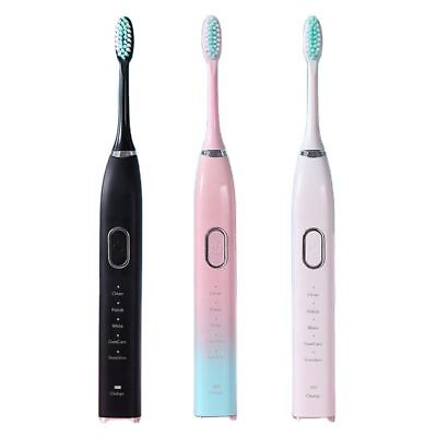 #ad Adult Electric Toothbrush Sonic Rechargeable With Timer Travel Case 8 Brush Head $19.98
